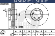 B1.G228-0157.1 Brzdový kotouč GALFER