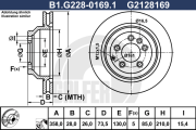 B1.G228-0169.1 GALFER brzdový kotúč B1.G228-0169.1 GALFER