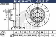 B1.G228-0177.1 GALFER brzdový kotúč B1.G228-0177.1 GALFER