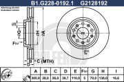 B1.G228-0192.1 GALFER brzdový kotúč B1.G228-0192.1 GALFER