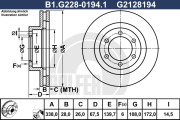 B1.G228-0194.1 Brzdový kotouč GALFER