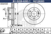 B1.G228-0203.1 Brzdový kotouč GALFER