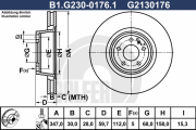 B1.G230-0176.1 GALFER brzdový kotúč B1.G230-0176.1 GALFER