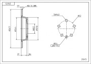 215 473 Brzdový kotouč HART