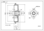 218 232 Brzdový buben HART