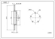 220 810 Brzdový kotouč HART