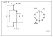 223 949 Brzdový kotouč HART