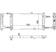 600 097 Chladič, chlazení motoru HART