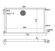 601 172 Chladič, chlazení motoru HART
