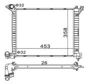 611 970 Chladič, chlazení motoru HART