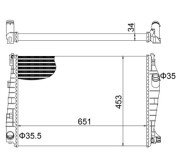 621 997 Chladič, chlazení motoru HART