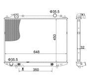 622 001 Chladič, chlazení motoru HART