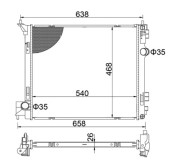 622 008 Chladič, chlazení motoru HART