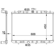 622 283 Chladič, chlazení motoru HART