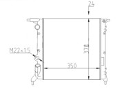 600 198 Chladič, chlazení motoru HART