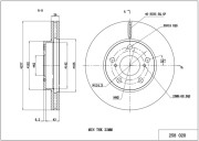 258 020 Brzdový kotouč HART