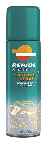 RP716E98 REPSOL RP716E98 Čistící sprej na bázi silikonu, který zvýrazňuje lesk gumových REPSOL