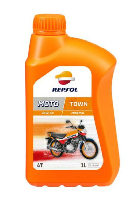 RP169Q51 REPSOL RP169Q51 Moto Town 4T 20W50 je mazací olej pro 4-taktní motory určený na REPSOL