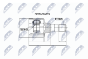 NPW-FR-005 Sada kloubů, hnací hřídel NTY