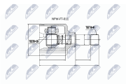 NPW-FT-011 Sada kloubů, hnací hřídel NTY