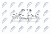 NPW-KA-324 NTY hnací hriadeľ NPW-KA-324 NTY
