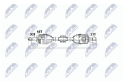NPW-KA-327 NTY hnací hriadeľ NPW-KA-327 NTY