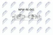 NPW-RE-041 NTY hnací hriadeľ NPW-RE-041 NTY