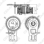 GTB1020 Napínací kladka, ozubený řemen GMB