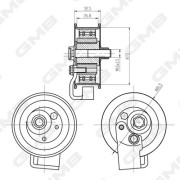 GTC0940 GMB obehová/vodiaca kladka ozubeného remeňa GTC0940 GMB