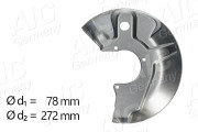 57848 Ochranný plech proti rozstřikování, brzdový kotouč Original AIC Quality AIC