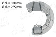58831 Ochranný plech proti rozstřikování, brzdový kotouč Original AIC Quality AIC