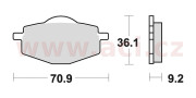 685SM1 BRAKING brzdové destičky, BRAKING (semi-metalická směs SM1) 2 ks v balení 685SM1 BRAKING