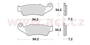 772SM1 brzdové doštičky, Braking (semi-metalická zmes SM1) 2 ks v balení 772SM1 BRAKING