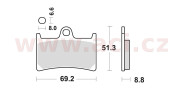 786CM55 brzdové doštičky, Braking (sinterová zmes CM55) 2 ks v balení 786CM55 BRAKING