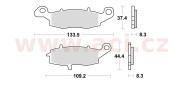 787CM55 brzdové doštičky, Braking (sinterová zmes CM55) 2 ks v balení 787CM55 BRAKING