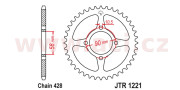 JTR1221.45 oceľová rozeta pre sekundárne reťaze typu 428, JT (45 zubov) JTR1221.45 JT