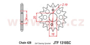 JTF1310.15SC reťazové koliesko pre sekundárne reťaze typu 420, JT (15 zubov) JTF1310.15SC JT