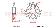 JTF748.15 reťazové koliesko pre sekundárne reťaze typu 520, JT (15 zubov) JTF748.15 JT