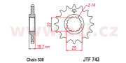 JTF743.15 reťazové koliesko pre sekundárne reťaze typu 530, JT (15 zubov) JTF743.15 JT