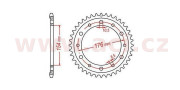 JTR1340.43 oceľová rozeta pre sekundárne reťaze typu 530, JT - Anglicko (43 zubov) JTR1340.43 JT