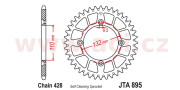 JTA895.48 duralová rozeta pre sekundárne reťaze typu 428, JT (48 zubov) JTA895.48 JT