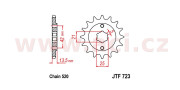 JTF723.14 reťazové koliesko pre sekundárne reťaze typu 520, JT - Anglicko (14 zubov) JTF723.14 JT