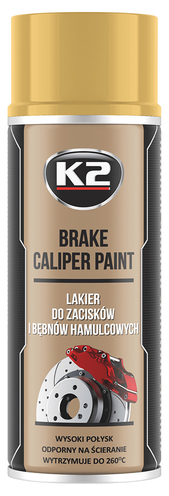 L346ZL K2 BRAKE CALIPER PAINT 400 ml ZLATÁ - barva na brzdové třmeny a bubny L346ZL Kubi