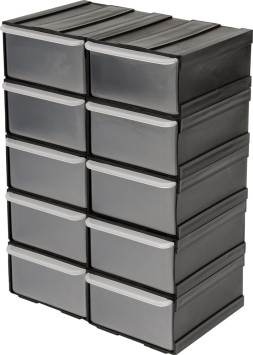 78785 Skříňka se zásobníky, 10 zásobníků,  225x155x100mm TO-78785 Vorel