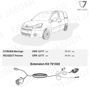 721022 Erich Jaeger Rozšiřující sada EP Peugeot Partner/Citroen Berlingo 721022 Erich Jaeger