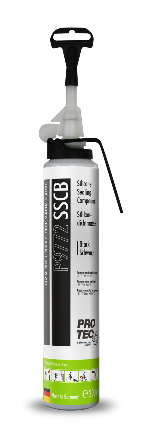 P9772 PROTEC silicone sealing compound black - silikl P9772 PROTEC