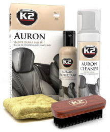 G420 K2 Sada pro péči o kůži -  čistič kůže AURON K2 + ochranný prostředek + kartáček + mikrovlákno G420 K2