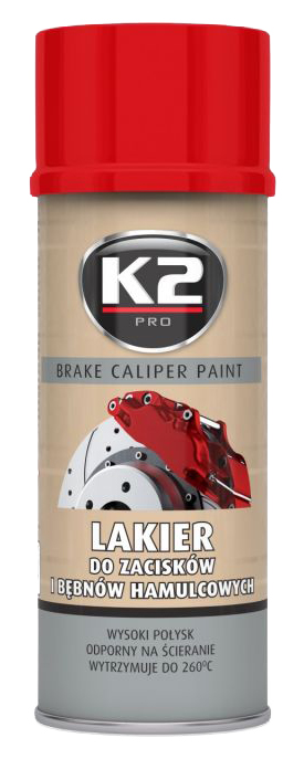 L346CE K2 BRAKE CALIPER PAINT 400 ml ČERVENÁ - barva na brzdové třmeny a bubny amL346CE K2