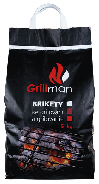 6110025 GRILLMAN Brikety ke grilování 5 kg GRILLMAN