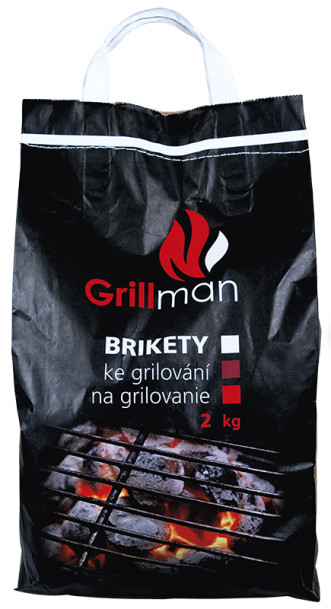 6110022 GRILLMAN Brikety ke grilování 2 kg GRILLMAN